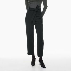 Aritzia Wilfred Black Ankle Length Tie Pants